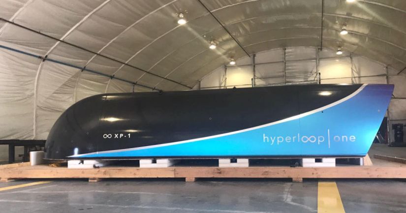 FILE PHOTO: A Hyperloop One test vehicle is prepared at a DevLoop track in the Nevada Desert